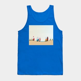 Surfboards at the Beach Tank Top